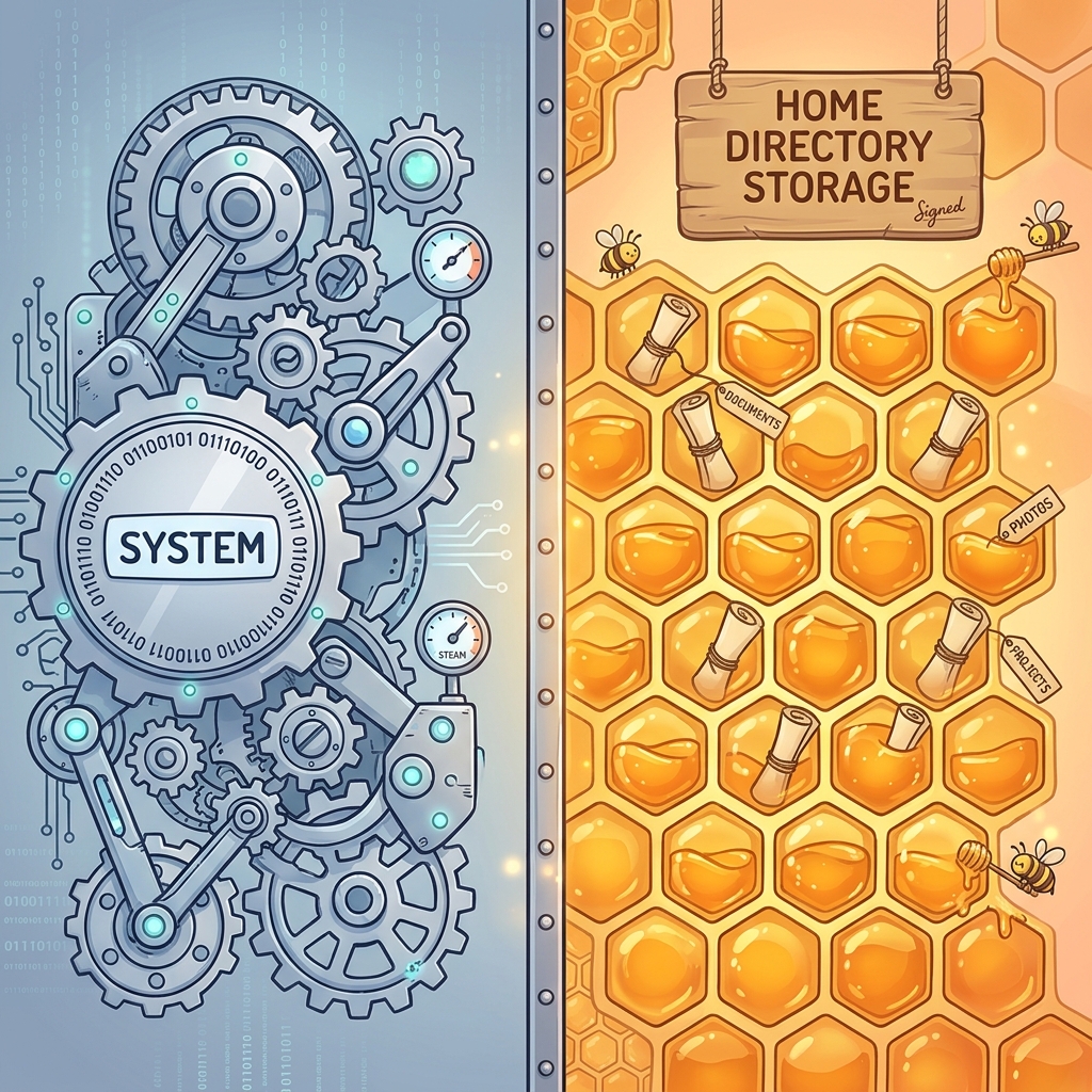 Moteur dans le système versus le miel dans le HOME